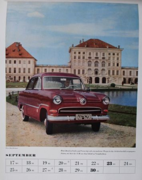 Ford "Mit Ford durchs neue Jahr" Yearcalendar 1956 (2175)